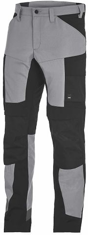 LEO Bundhose Stretch grau-schwarz