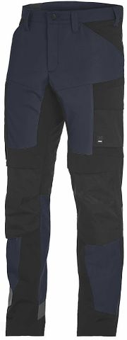 LEO Bundhose Stretch marine-schwarz / lange Schrittlänge