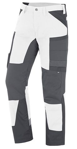 MIO Stretch Bundhose weiss-anthrazit / kurze Schrittlänge