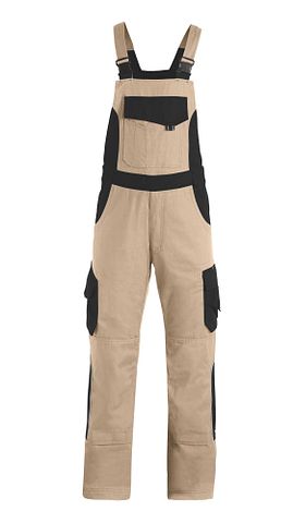 ECKHARD Latzhose beige-schwarz