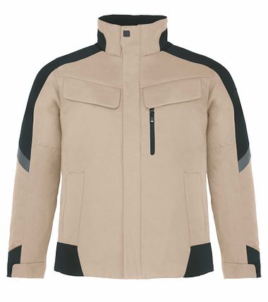 LARS leichte Winterjacke beige-schwarz