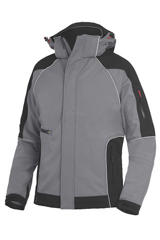 WALTER Wintersoftshelljacke grau-schwarz