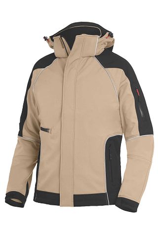 WALTER Wintersoftshelljacke beige-schwarz