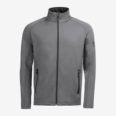 KUNO Jersey-Fleecejacke grau