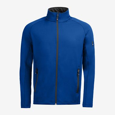 KUNO Jersey-Fleecejacke royalblau