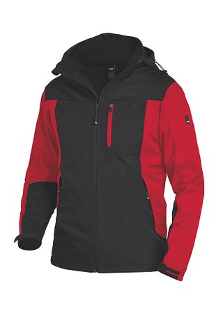 JANNIK Softshelljacke rot-schwarz