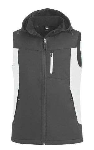 JUSTUS Softshellgilet weiss-anthrazit