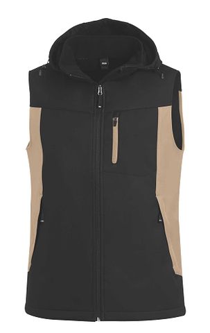 JUSTUS Softshellgilet beige-schwarz