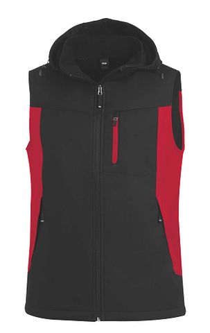 JUSTUS Softshellgilet rot-schwarz