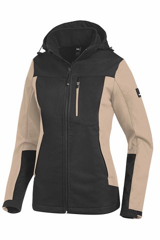 JULIA Damen Softshelljacke beige-schwarz