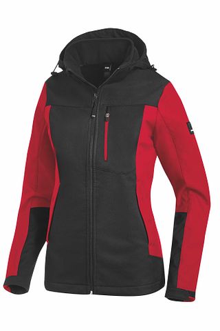 JULIA Damen Softshelljacke rot-schwarz