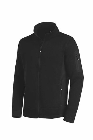 CHRISTOPH Strick-Fleece-Jacke schwarz