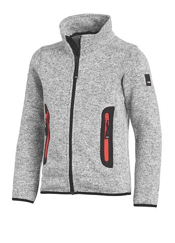 MATS Kinder Strick-Fleece grau