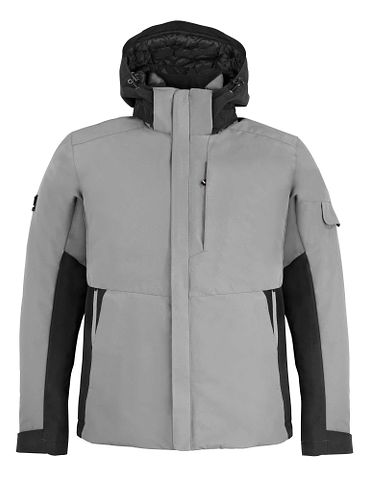 GEORG Winterjacke Primaloft grau-schwarz