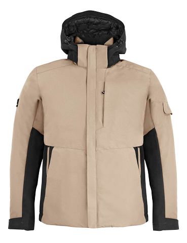 GEORG Winterjacke Primaloft beige-schwarz