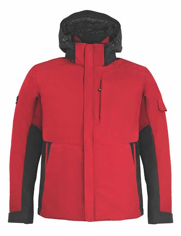 GEORG Winterjacke Primaloft rot-schwarz