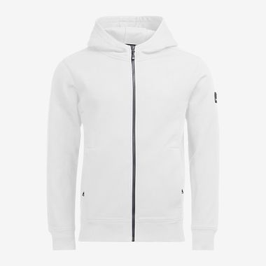 QUENTIN Hoodie-Jacke rohweiss / weiss