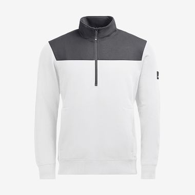 ROB Zip-Sweatshirt weiss-anthrazit