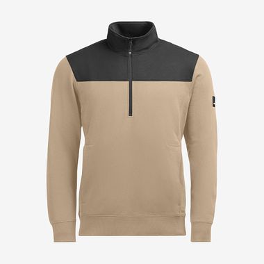 ROB Zip-Sweatshirt beige-schwarz