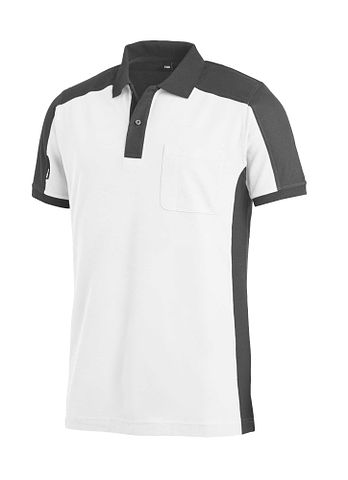 KONRAD Polo-Shirt weiss-anthrazit