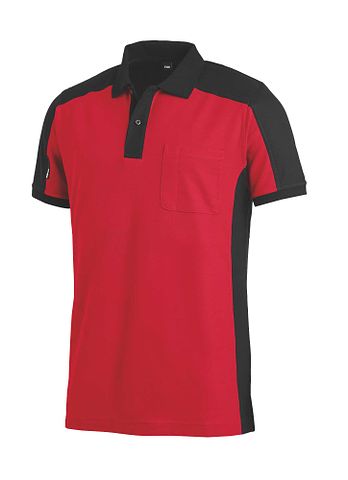 KONRAD Polo-Shirt rot-schwarz